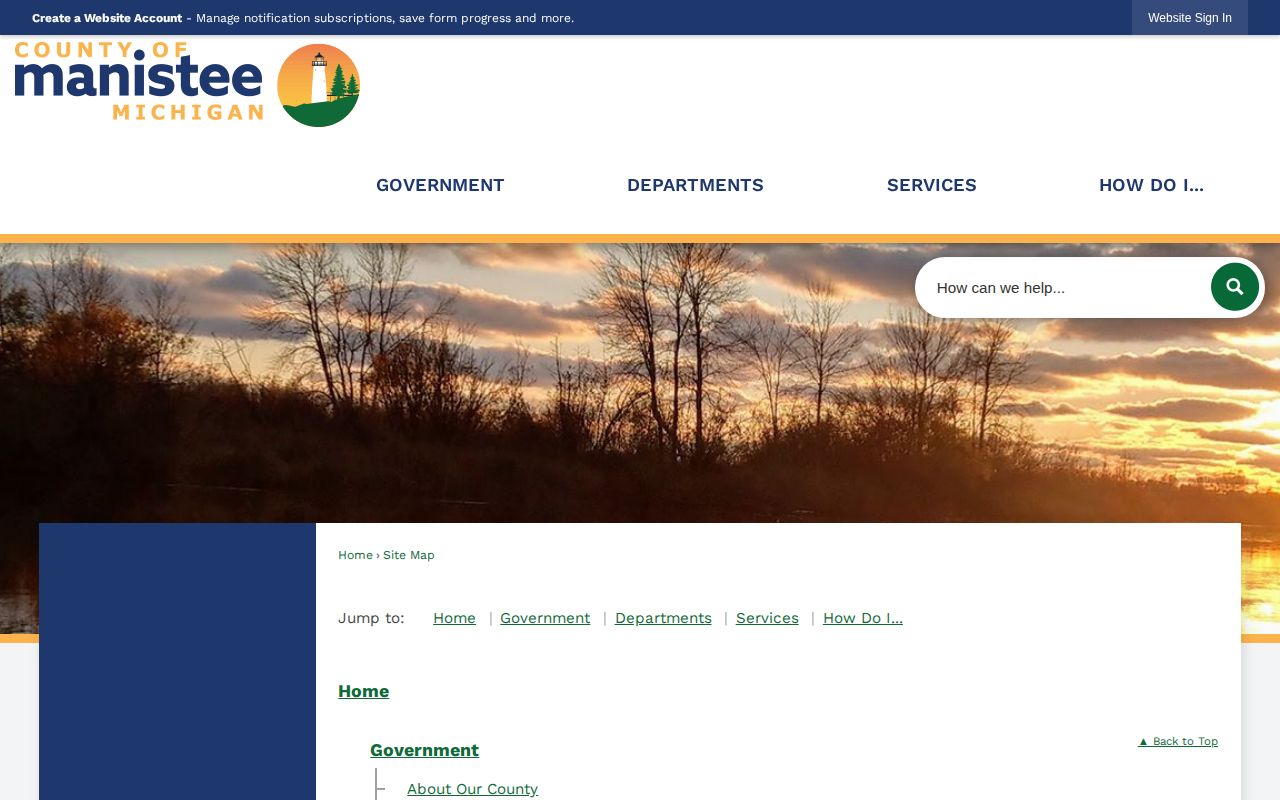 Manistee County warrant-record source, the official Sheriff sitemap